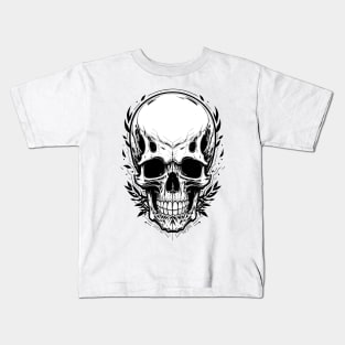 Skull inked art Kids T-Shirt